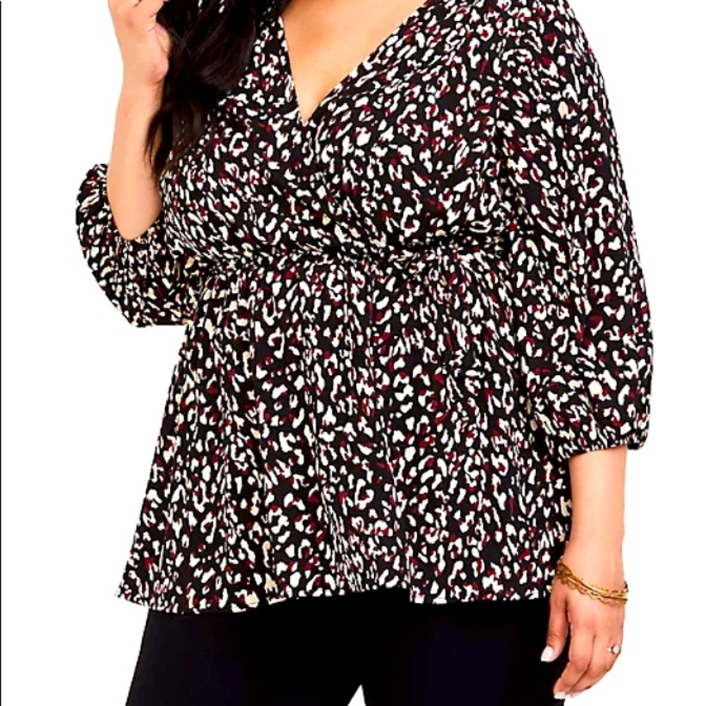Torrid Leopard Print Blouse Size 0